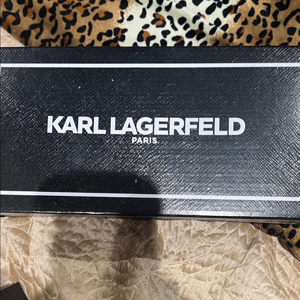 Karl Lagerfeld Clear Sandals with Black Box